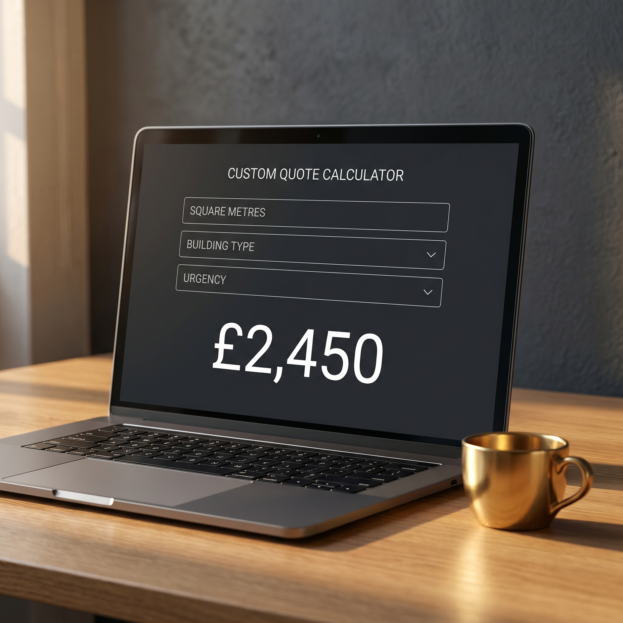 Custom quote calculator built by a cohort participant