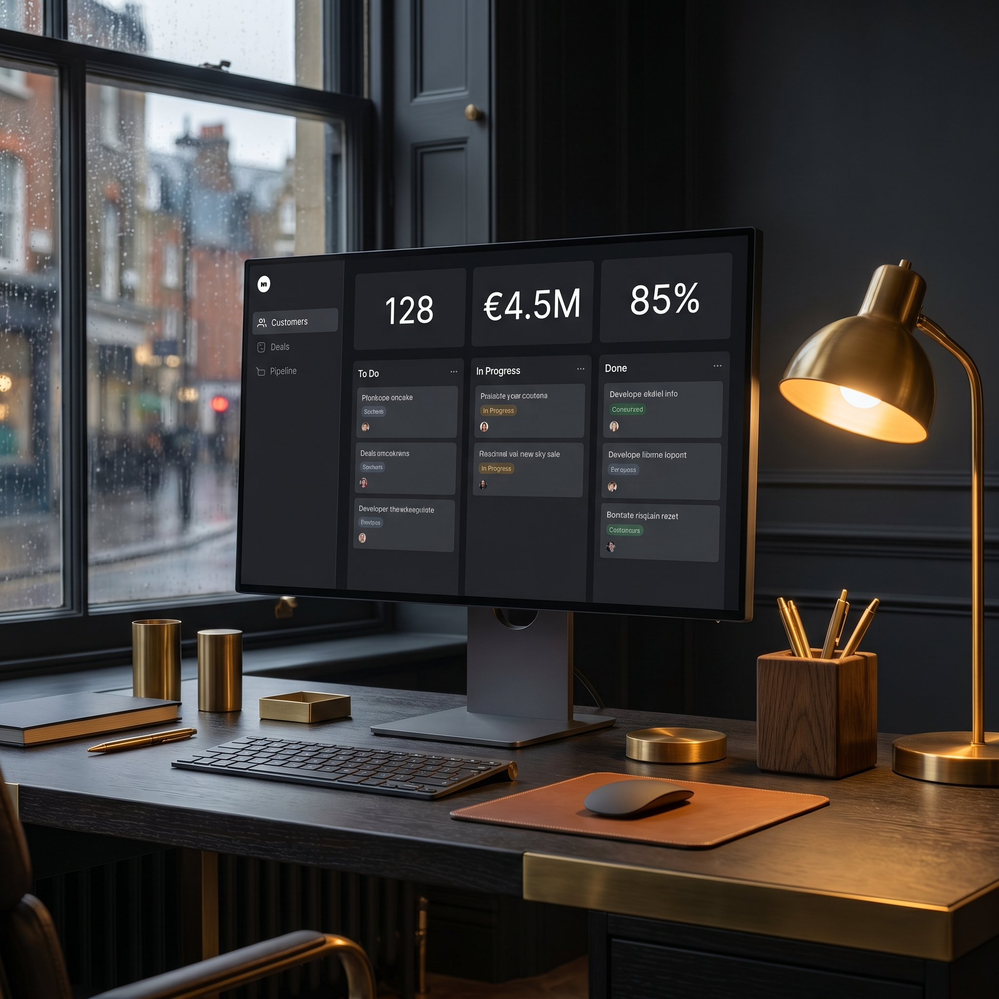 Custom internal CRM dashboard built by a cohort participant